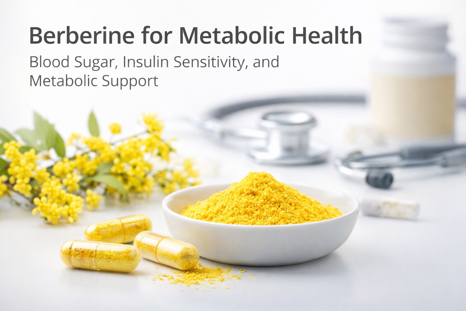 Berberine supplement for blood sugar control and metabolic health support