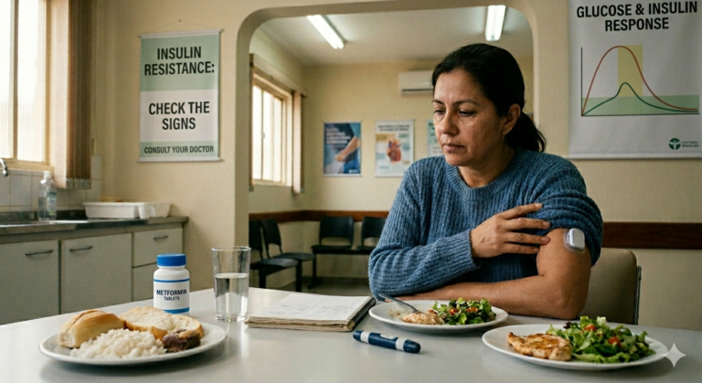 Person managing diet and meal choices to support blood sugar control and reduce insulin resistance risk