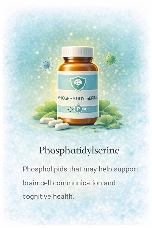 Phosphatidylserine supplement supporting memory, cognitive function and mental performance