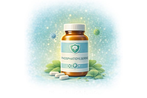 Bottle of phosphatidylserine supplement representing memory support, focus, and cognitive health