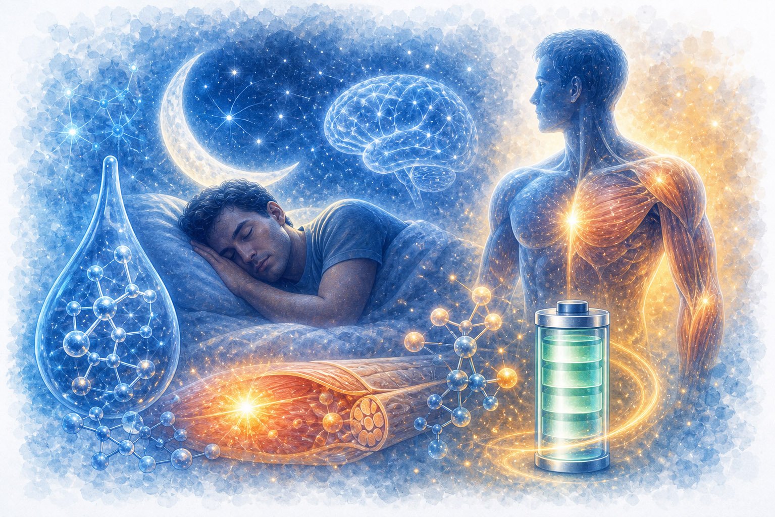 Deep sleep supporting physical recovery, muscle repair, and cellular regeneration during restorative sleep