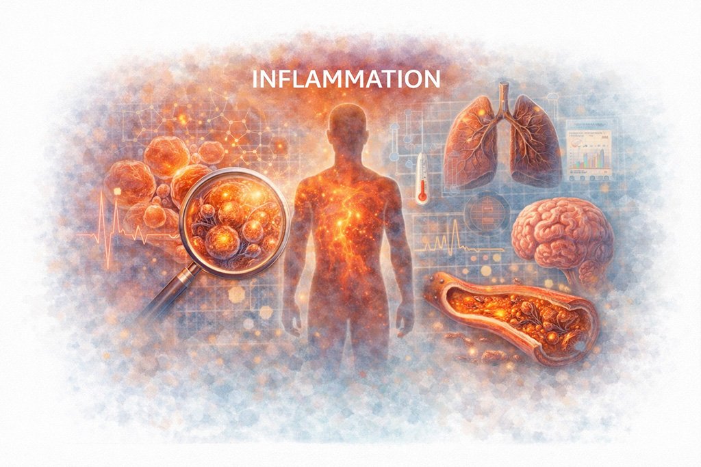Chronic inflammation affecting organs and increasing the risk of modern diseases